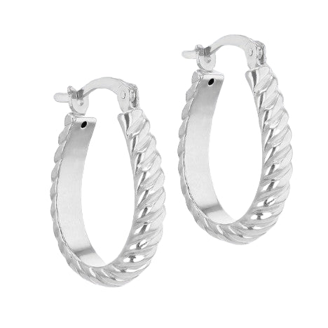 Oval Twist Hoop