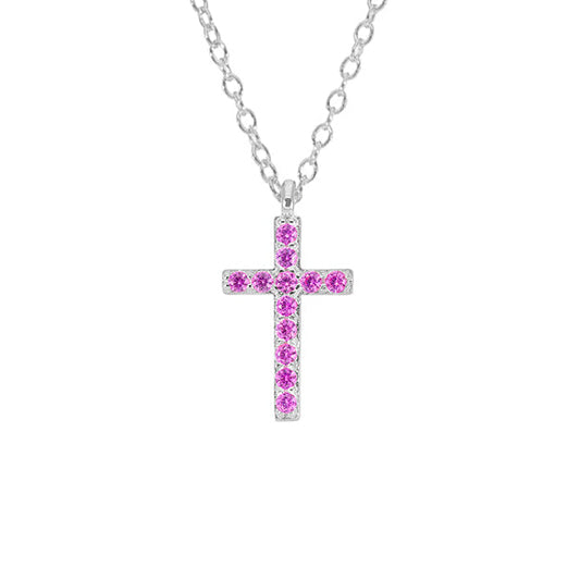 17mm CZ Cross Pink