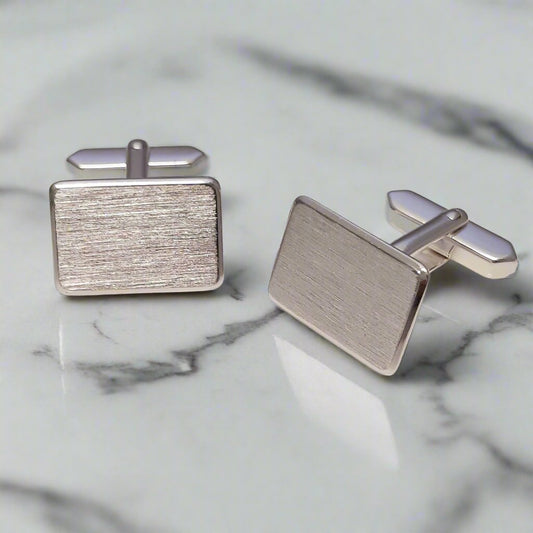 Brushed Rectangle Cufflinks