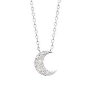 Moon CZ Necklace