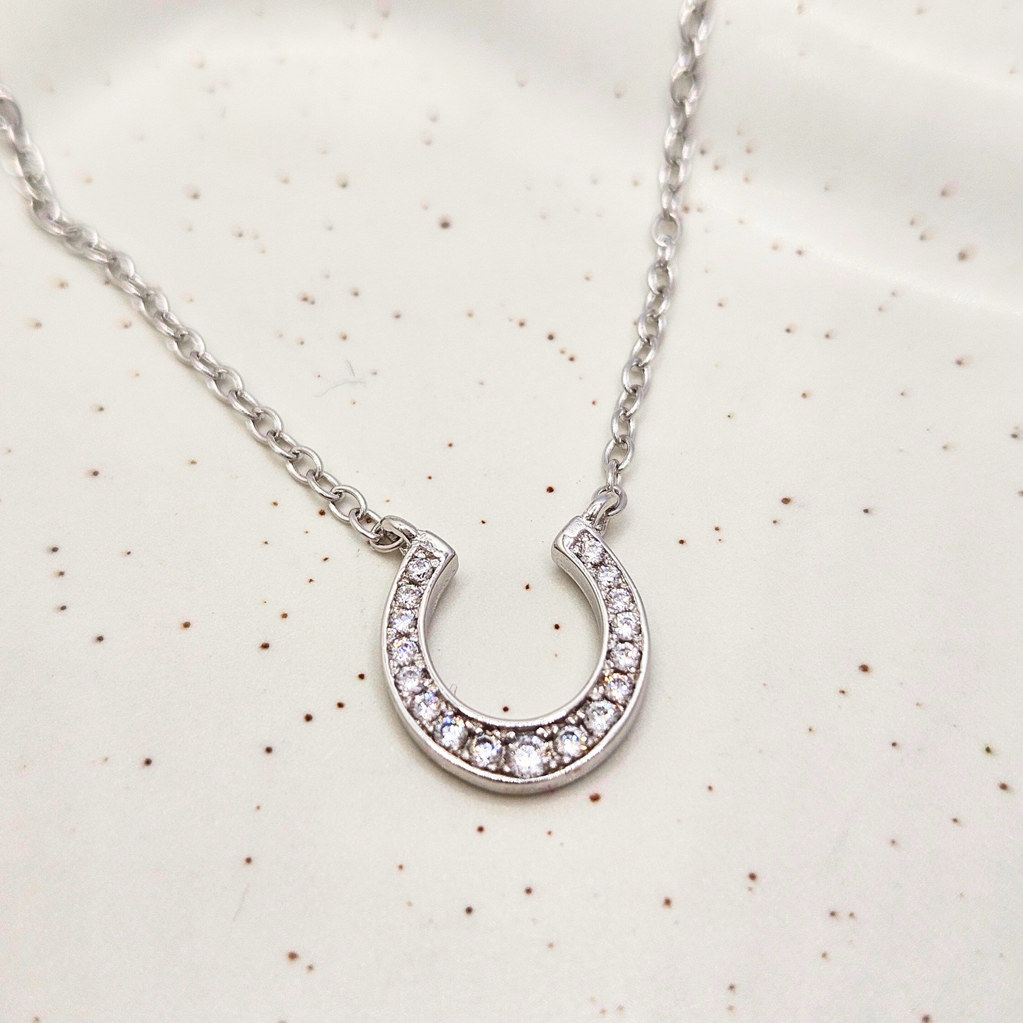 CZ Horseshoe Necklace