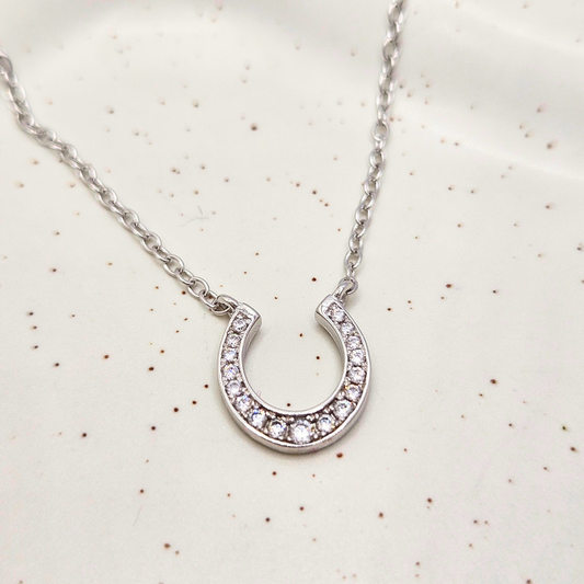 CZ Horseshoe Necklace