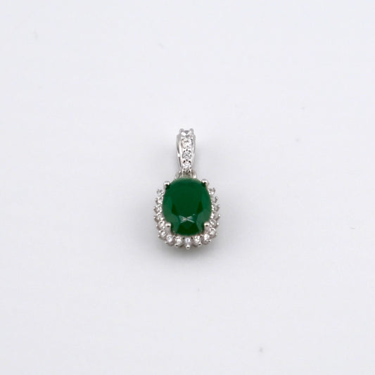 Oval Cluster Pendant Green