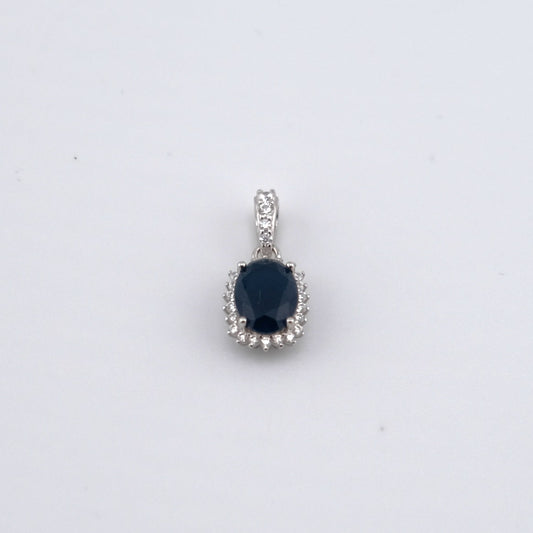 Oval Cluster Pendant Blue