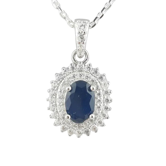 12mm Oval Cluster Blue