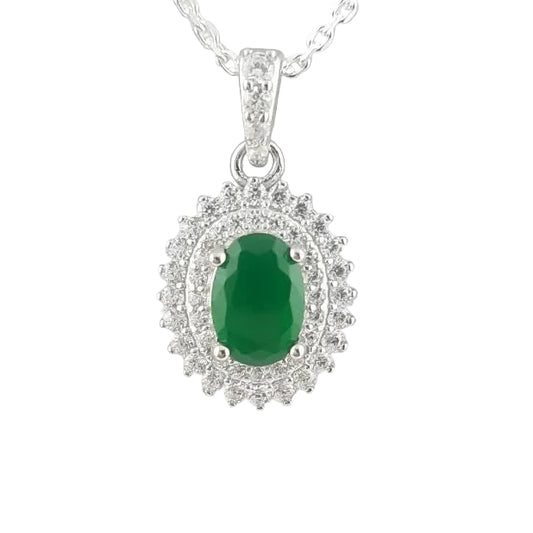 12mm Oval Cluster Green
