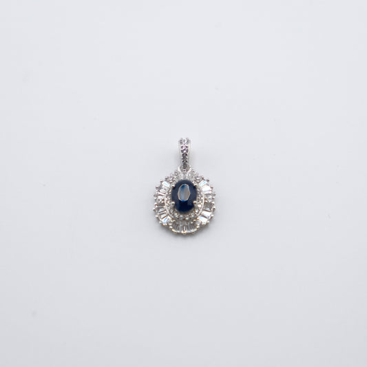 Oval Pendant Sapphire