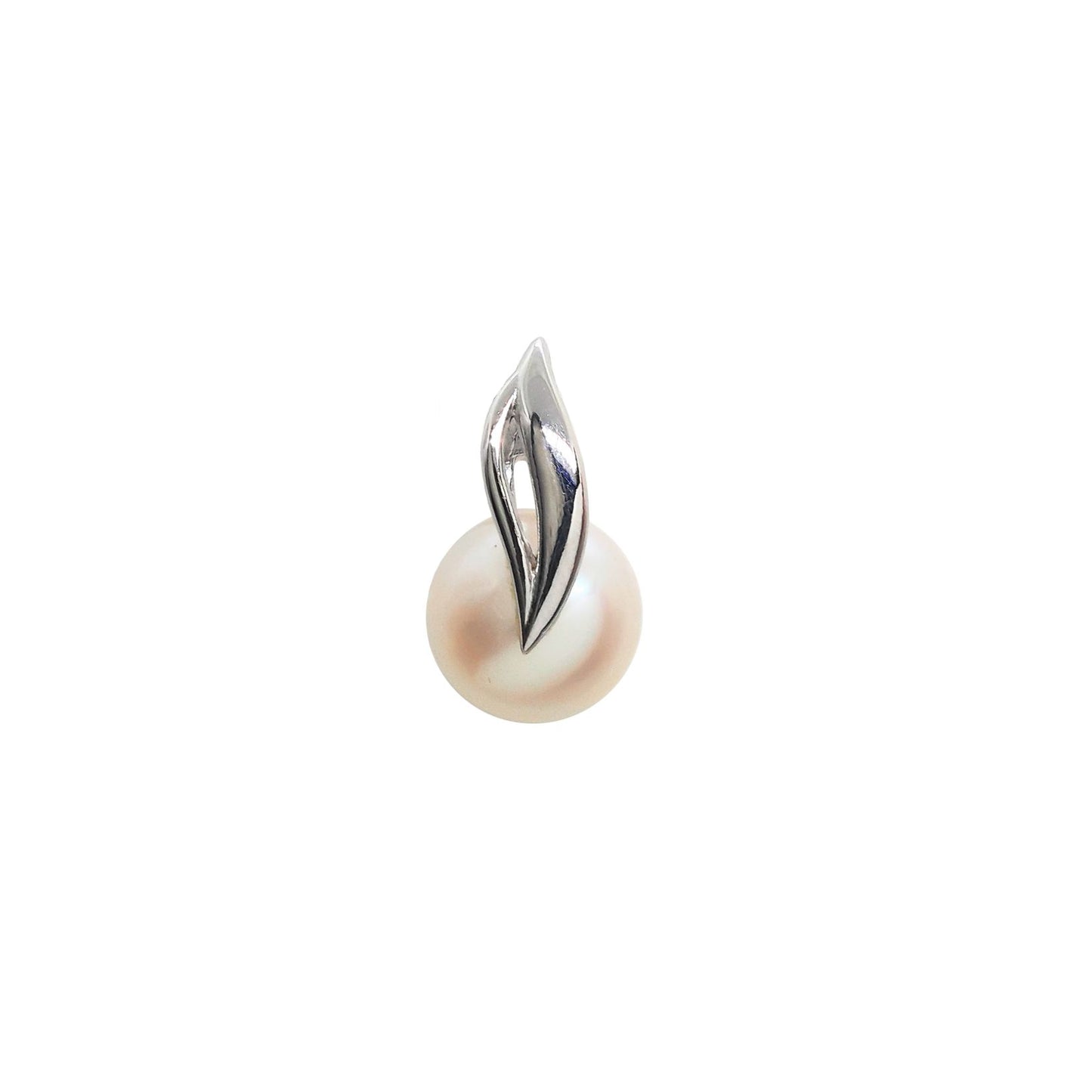 8mm Pearl Held By Leaf Design