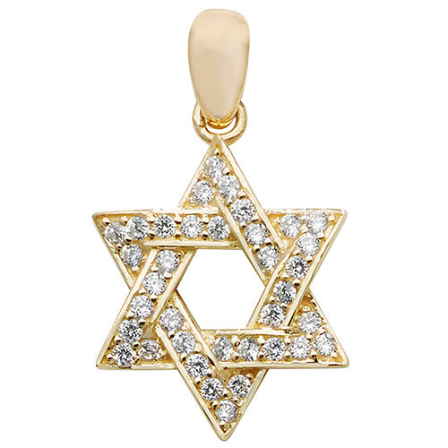 9ct Star of David CZ