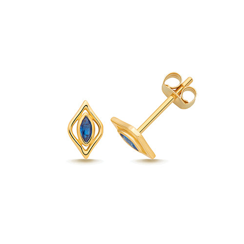 9ct  Blue CZ