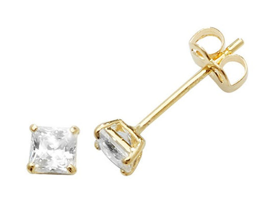 9ct 3mm Square CZ