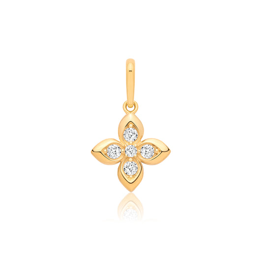9ct Flower CZ