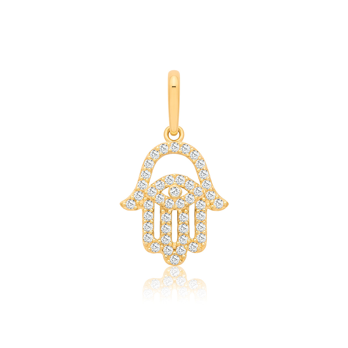 9ct Hamsa hand CZ