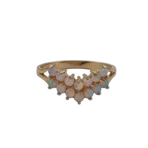 9ct Double Wishbone Opal