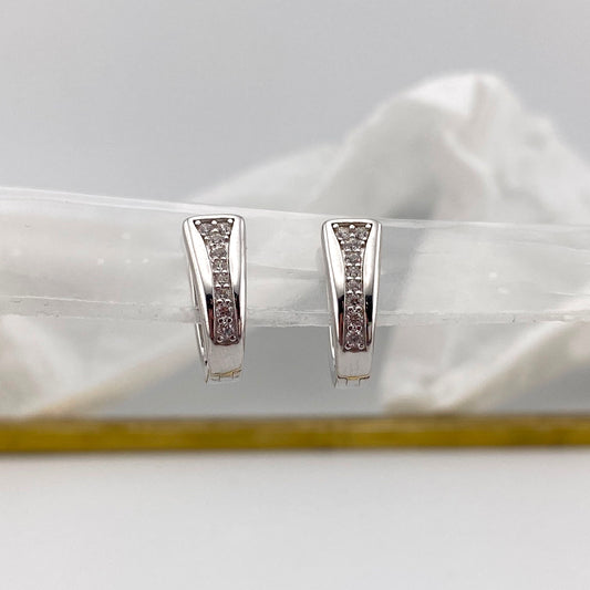 CZ  Huggy Earrings