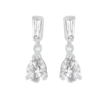 Pear Cz Drop Baguette Cz