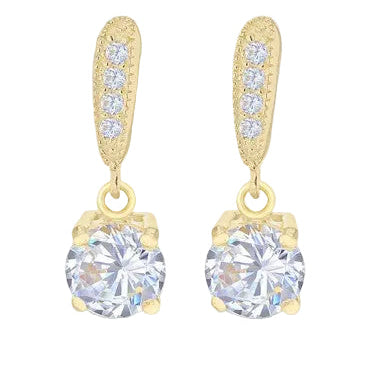 Gold Plated 6mm Cz drop