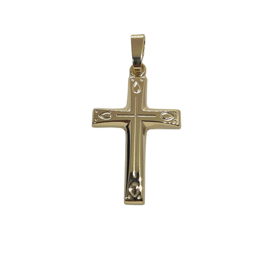 9ct 21mm Cross Design