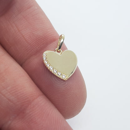 9ct Small Heart CZ