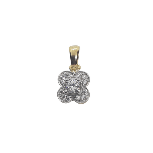 9ct Antique style flower