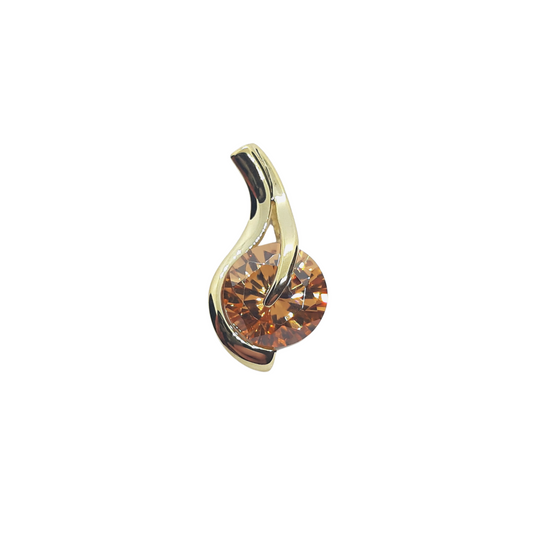 9ct Citrine CZ Swirl
