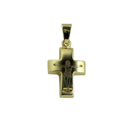 9ct Crucifix Engraved