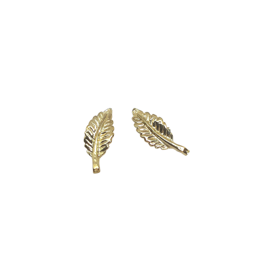 9ct Leaf Studs