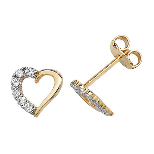 9ct Open CZ Heart