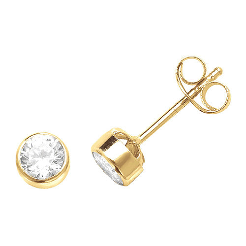 9ct 4mm Round Rubover