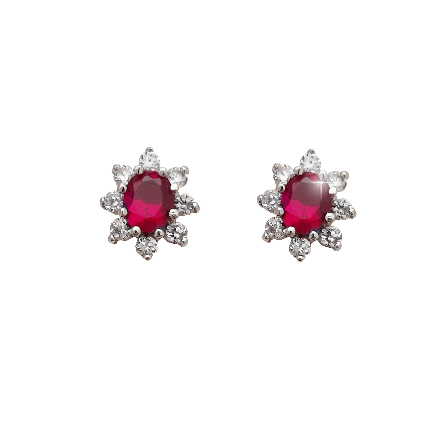 9ct Oval Red CZ