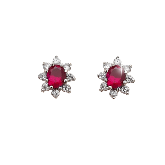 9ct Oval Red CZ