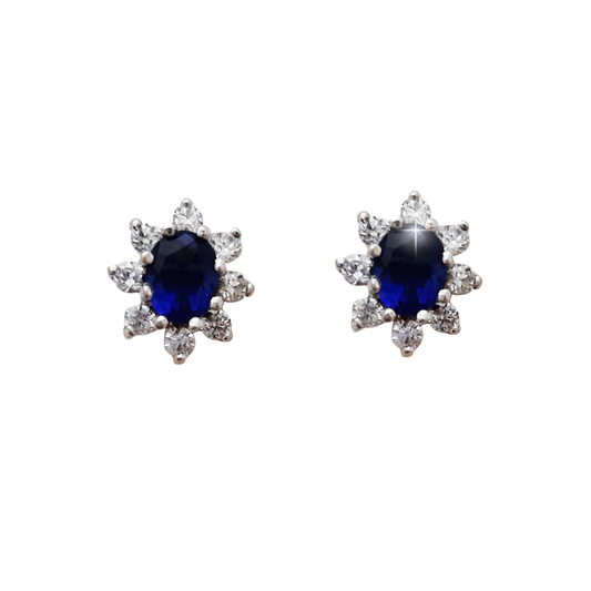 9ct Oval Blue CZ