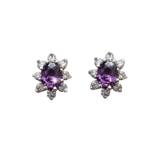 9ct Oval Purple CZ