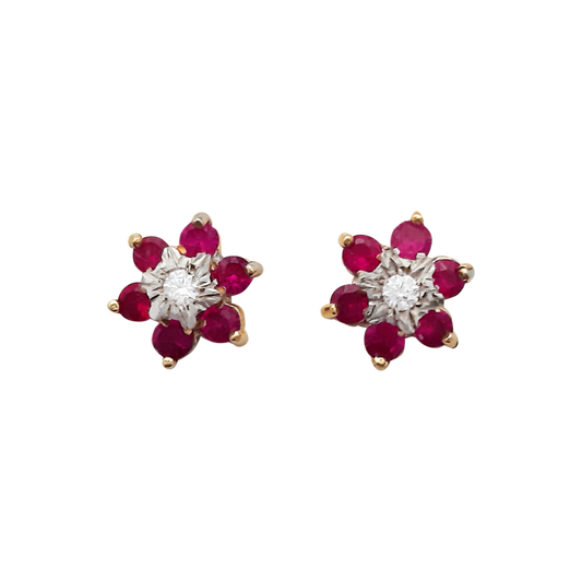 9ct Flower Ruby