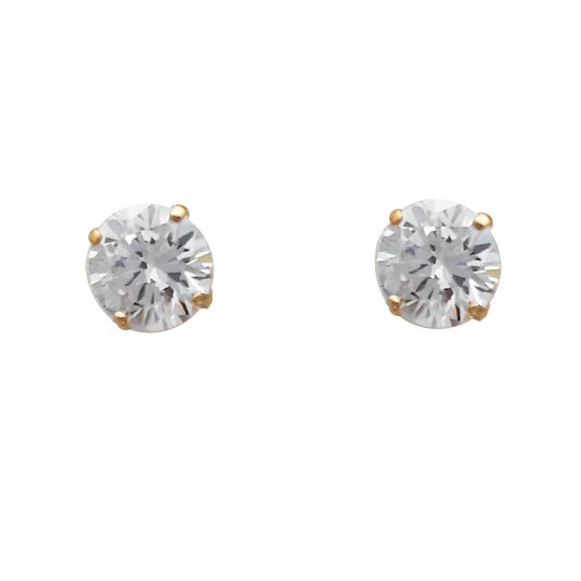 9ct 7mm Cz Stud
