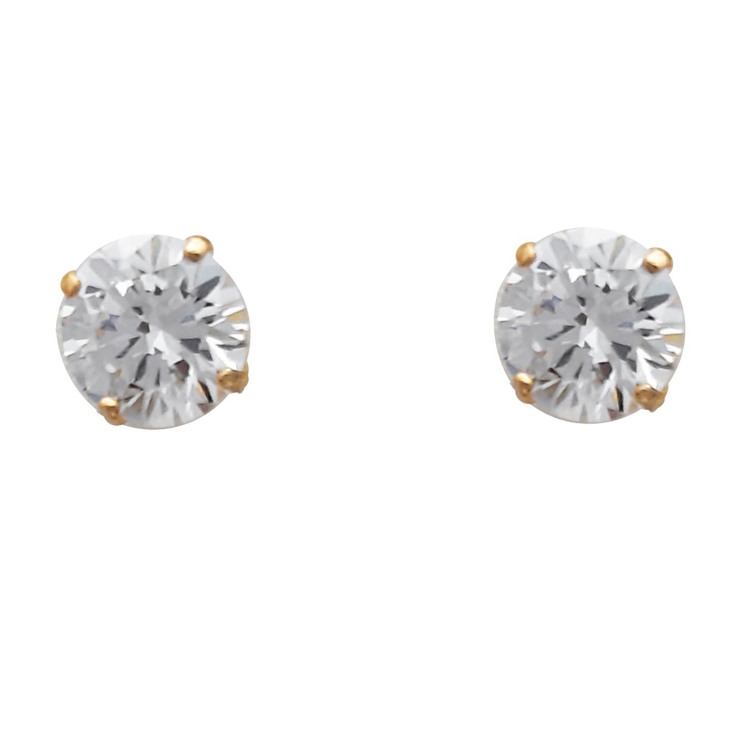 9ct 8mm Cz Stud