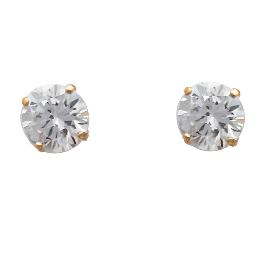 9ct 8mm Cz Stud