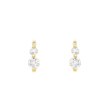 9ct Cz Graduated Earring