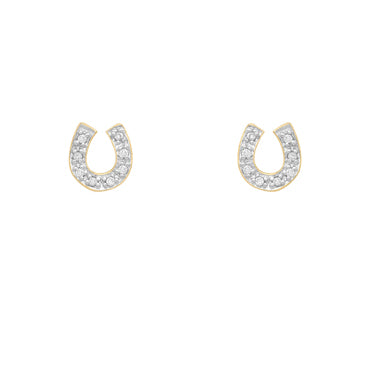 9ct Horseshoe Cz Stud