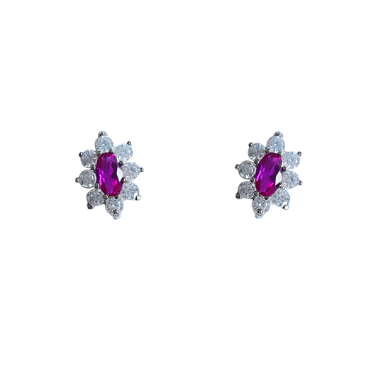 9ct Cluster Oval Red