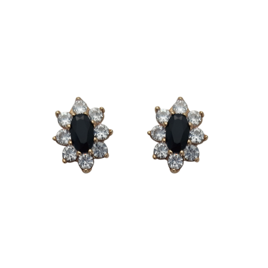 9ct Oval Cluster Black