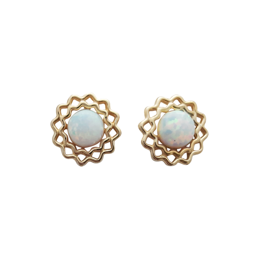 9ct Round Opal In Pattern
