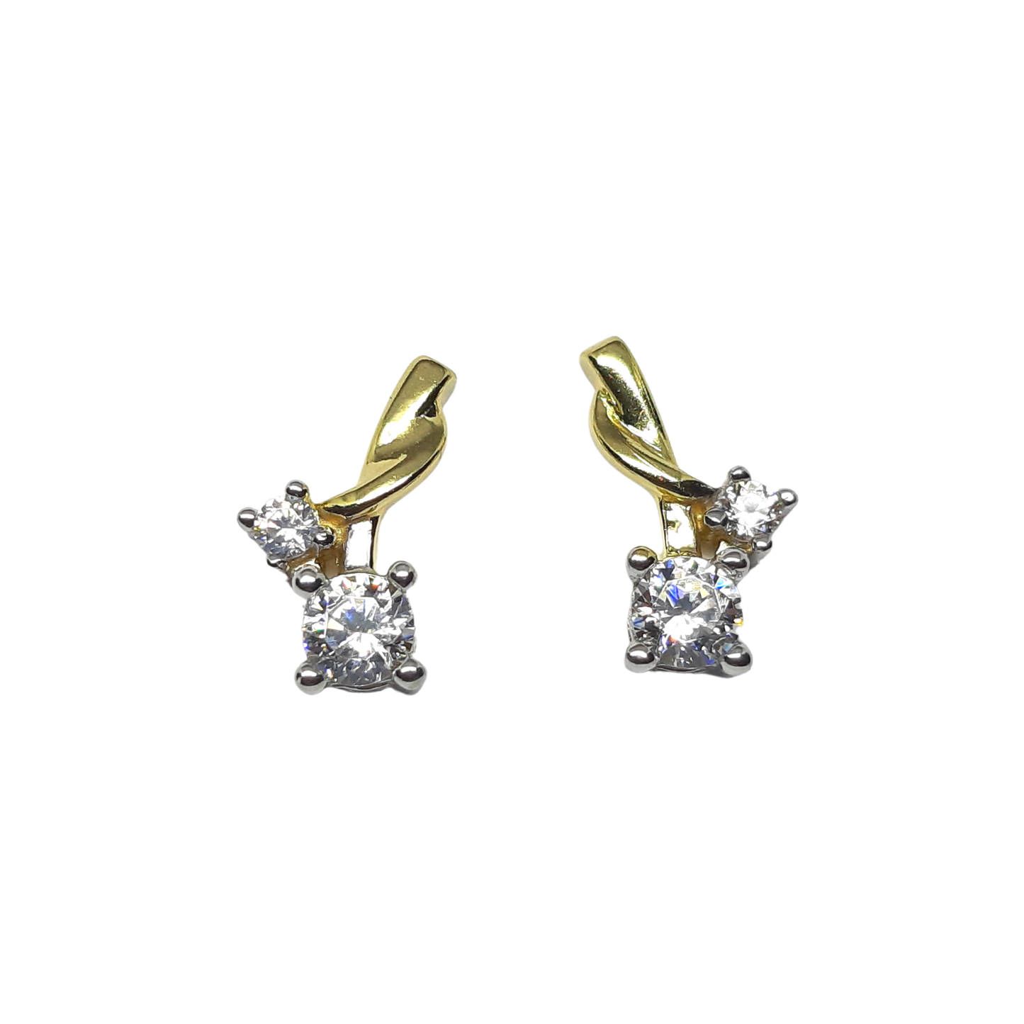 9ct Twist CZs studs
