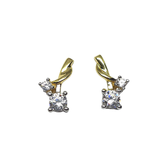 9ct Twist CZs studs