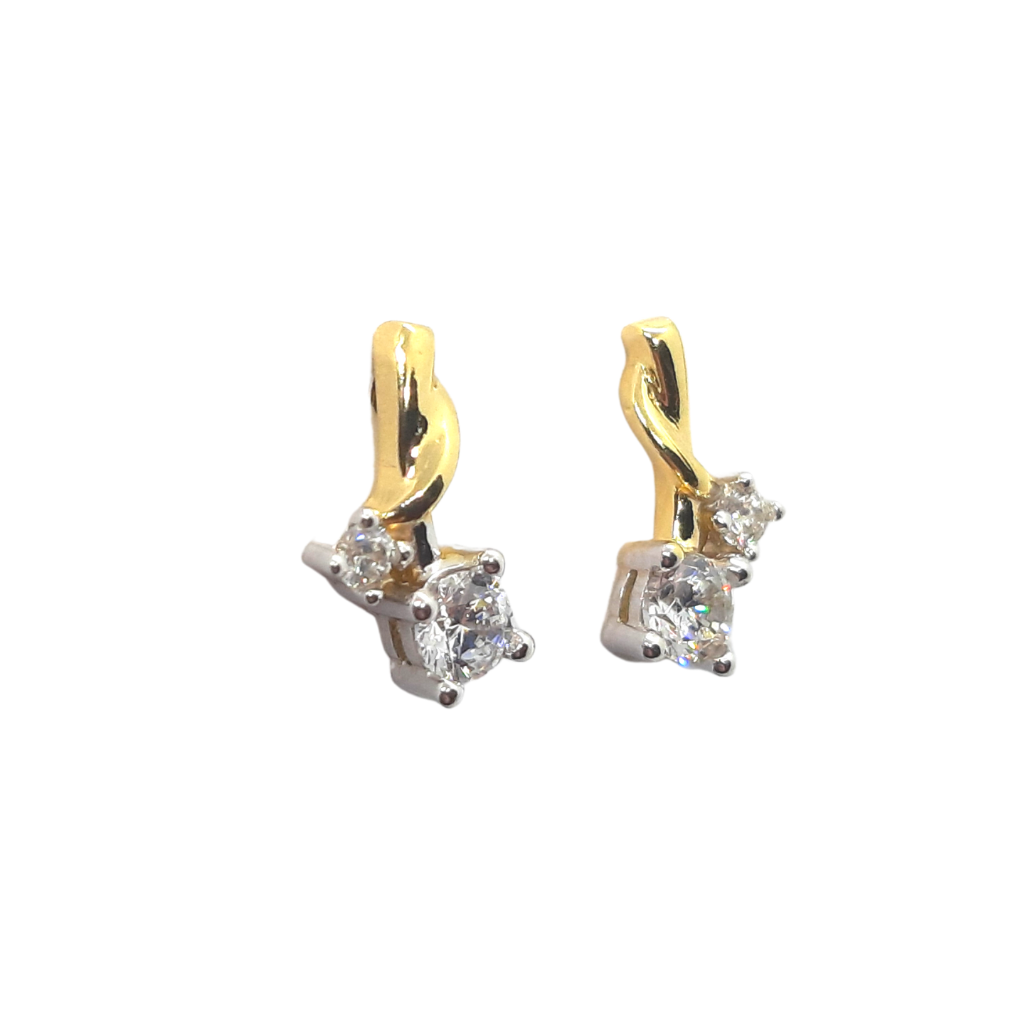 9ct Twist CZs studs