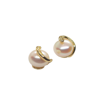 9ct Button pearl swirl