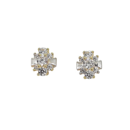 9ct Cluster Design Studs