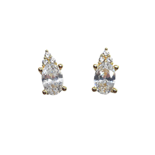 9ct Oval 3 tiny czs