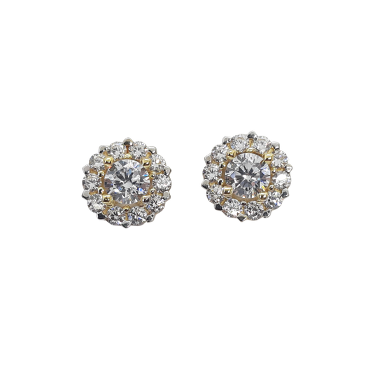 9ct 8mm Round CZ Cluster