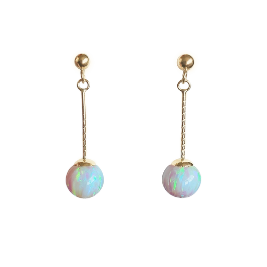 9ct Opal Sphere drops